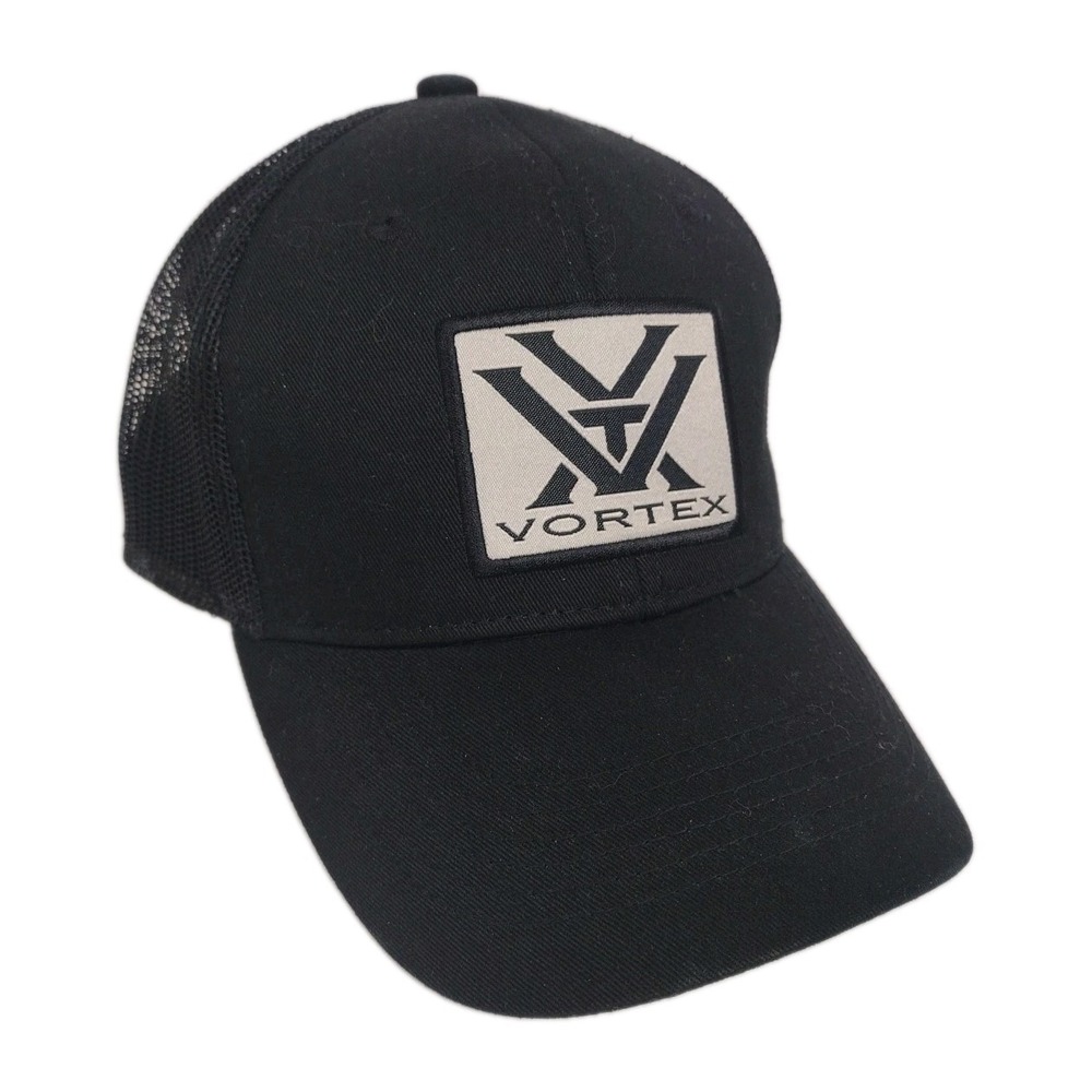 Vortex Black Snapback Hat Cap Mesh